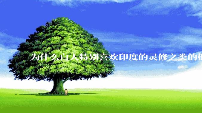 为什么白人特别喜欢印度的灵修之类的概念？